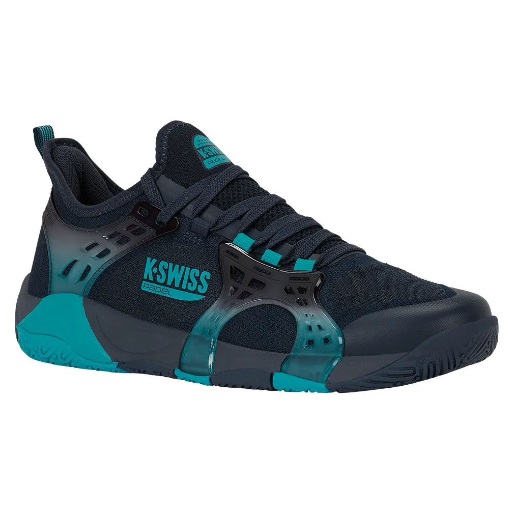 Men's K-Frame Padel Shoes Carbon and Baltic,Footwear,K-Swiss,Carbon/Baltic,7,Tennis Express,04597-020F26