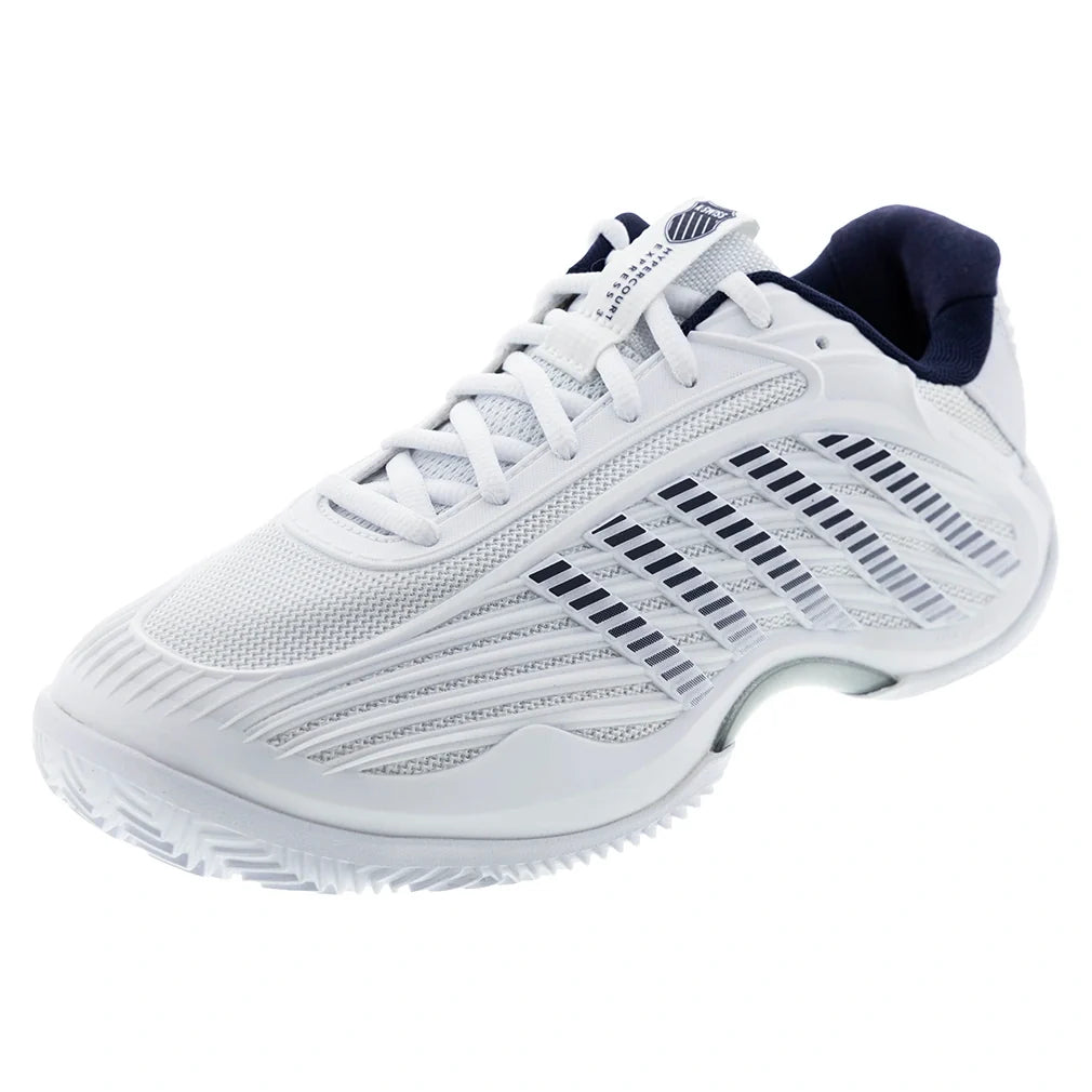 Men's Hypercourt Express 3 Clay Tennis Shoes White and Peacoat-Footwear-K-Swiss-04604-161S26copy-Tennis Express