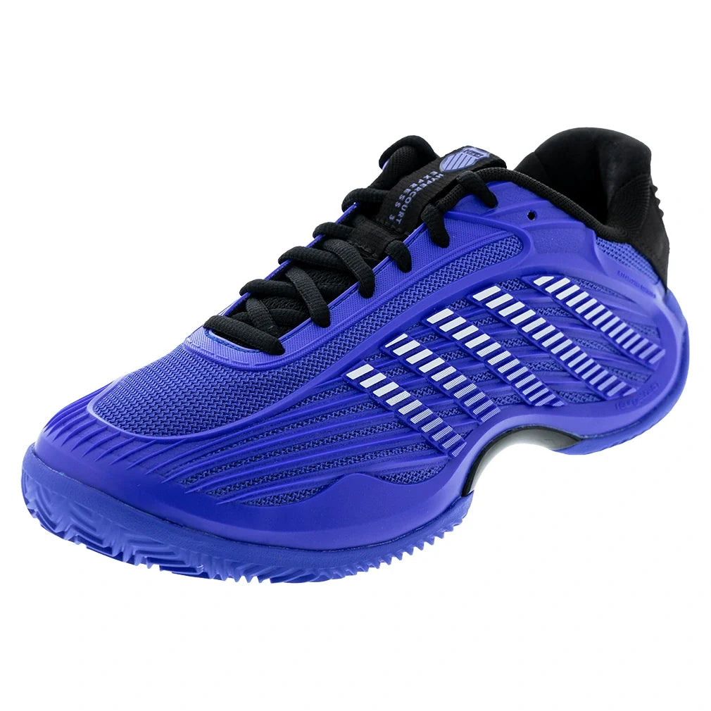 Men's Hypercourt Express 3 Clay Tennis Shoes Dazzling Blue and Black-Footwear-K-Swiss-04604-416S26copy-Tennis Express