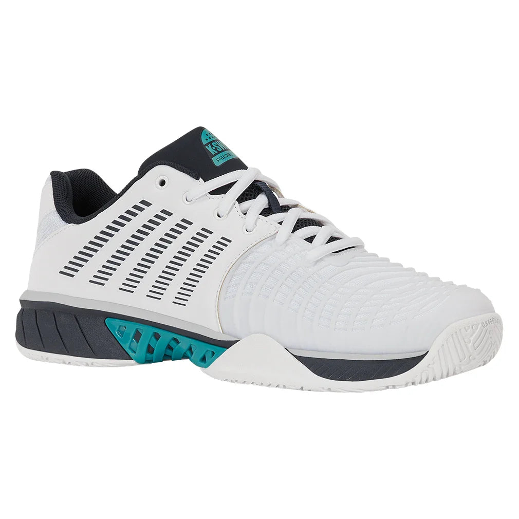 Men's Express Light 3 Padel Shoes White and Carbon,Footwear,K-Swiss,White/Carbon,7,Tennis Express,08900-148
