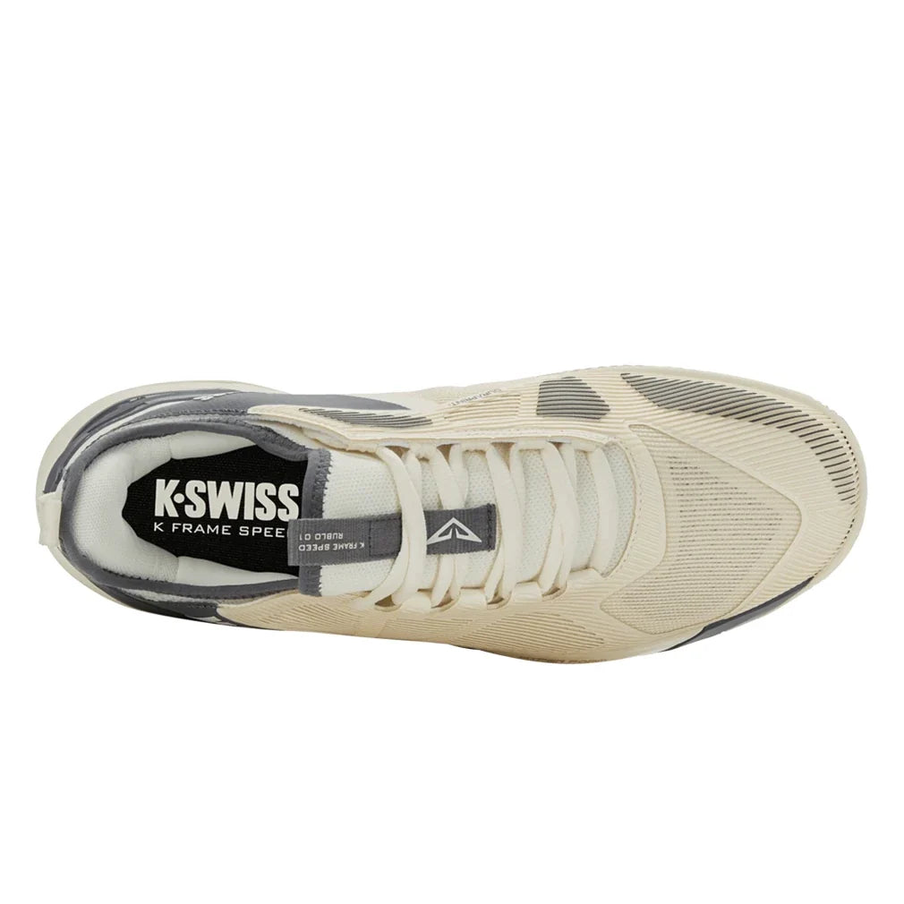Men's CLAY Court K-Frame Speed Rublo Tennis Shoes Egret and Turbulence,Footwear,K-Swiss,,,Tennis Express,09485-154U26-3