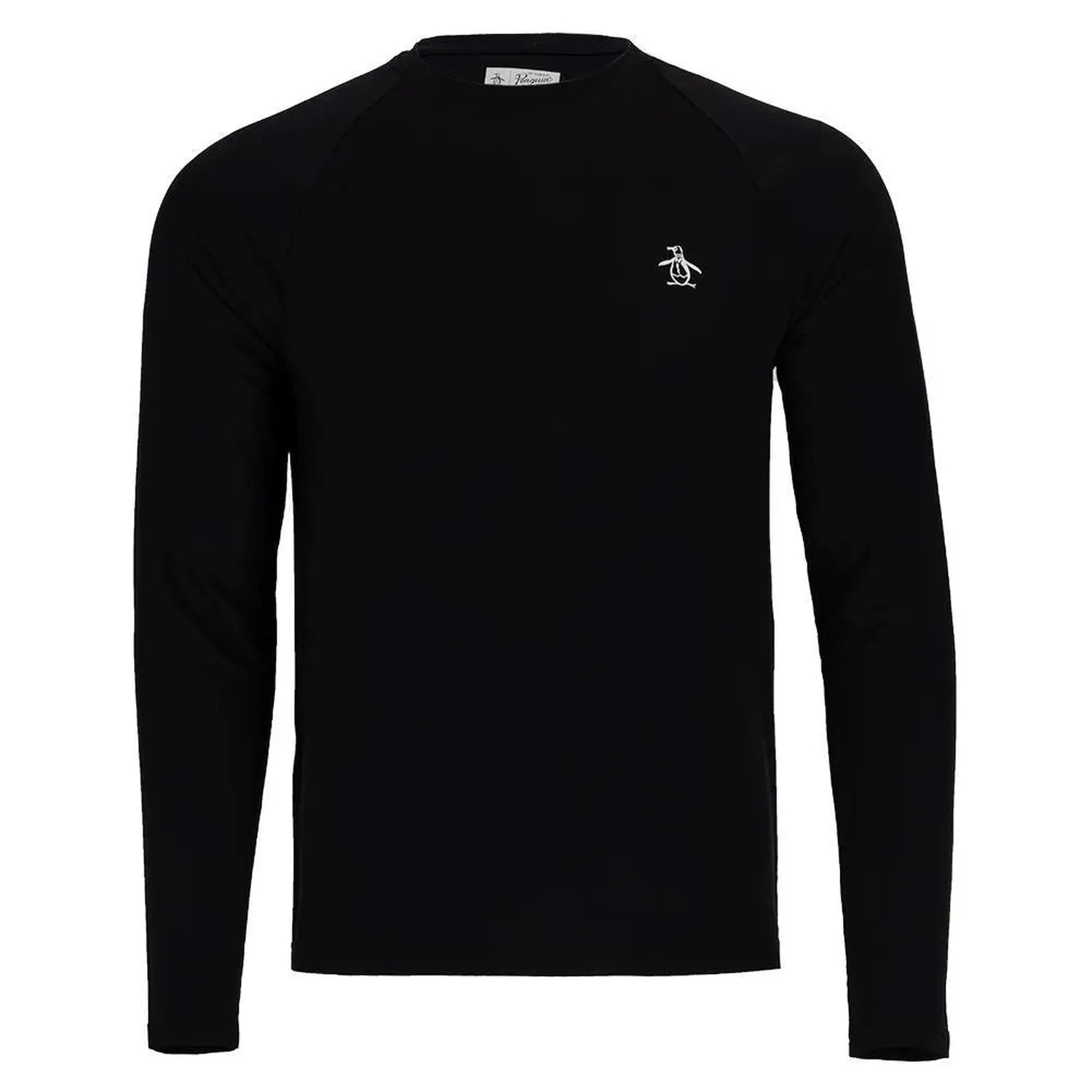 Men's Solid Performance Long Sleeve Tennis Raglan Caviar-Apparel-Penguin-101587-DEFAULT-L-Tennis Express