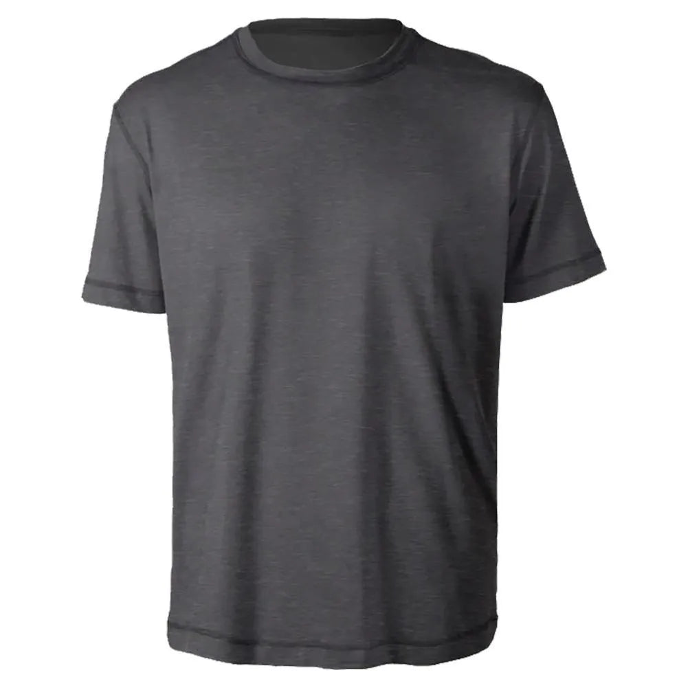 Men's SB Sport Classic Fit Short Sleeve Tennis Crew Grey Melange-Apparel-Sofibella-101622-DEFAULT-L-Tennis Express