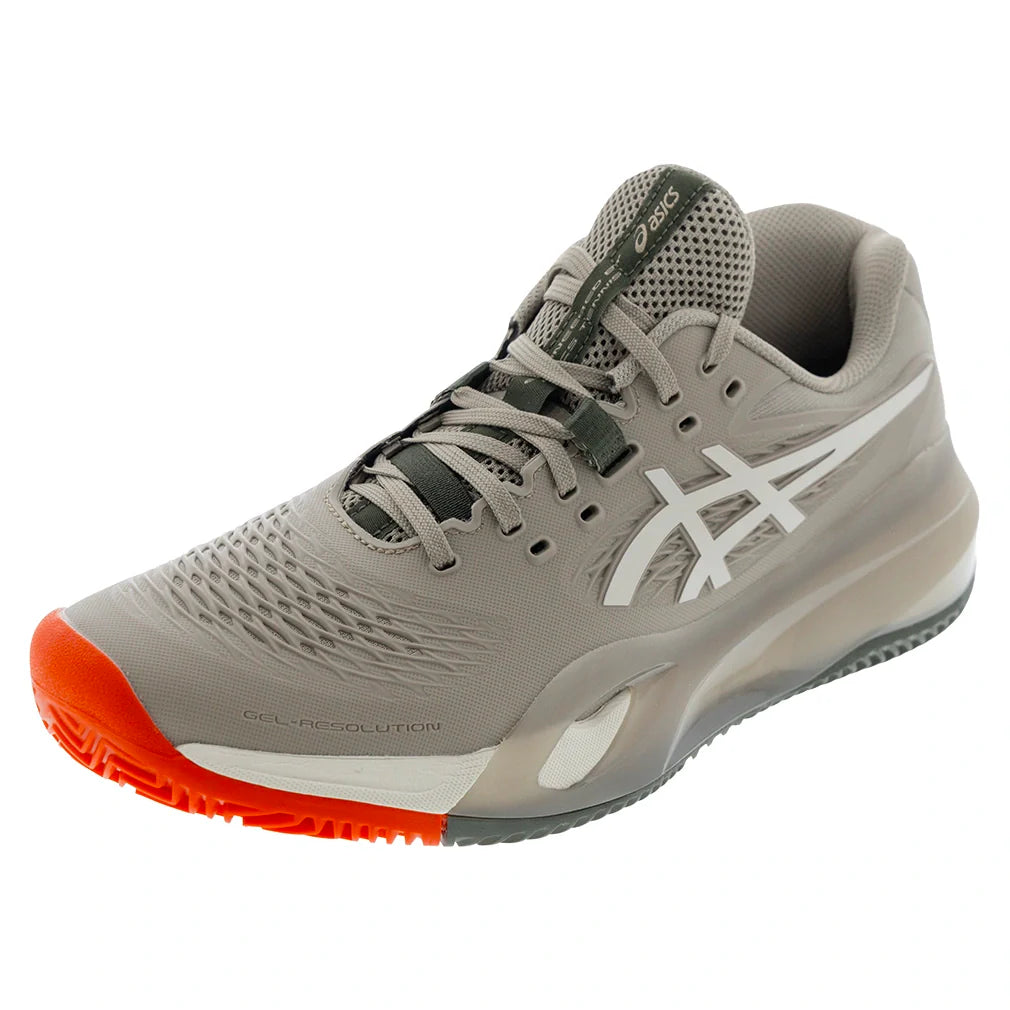 Men's CLAY Court GEL-Resolution X Tennis Shoes Greige and Soft Oat,Footwear,Asics,Greige/Soft Oat,6,Tennis Express,1041A485-200F26copy
