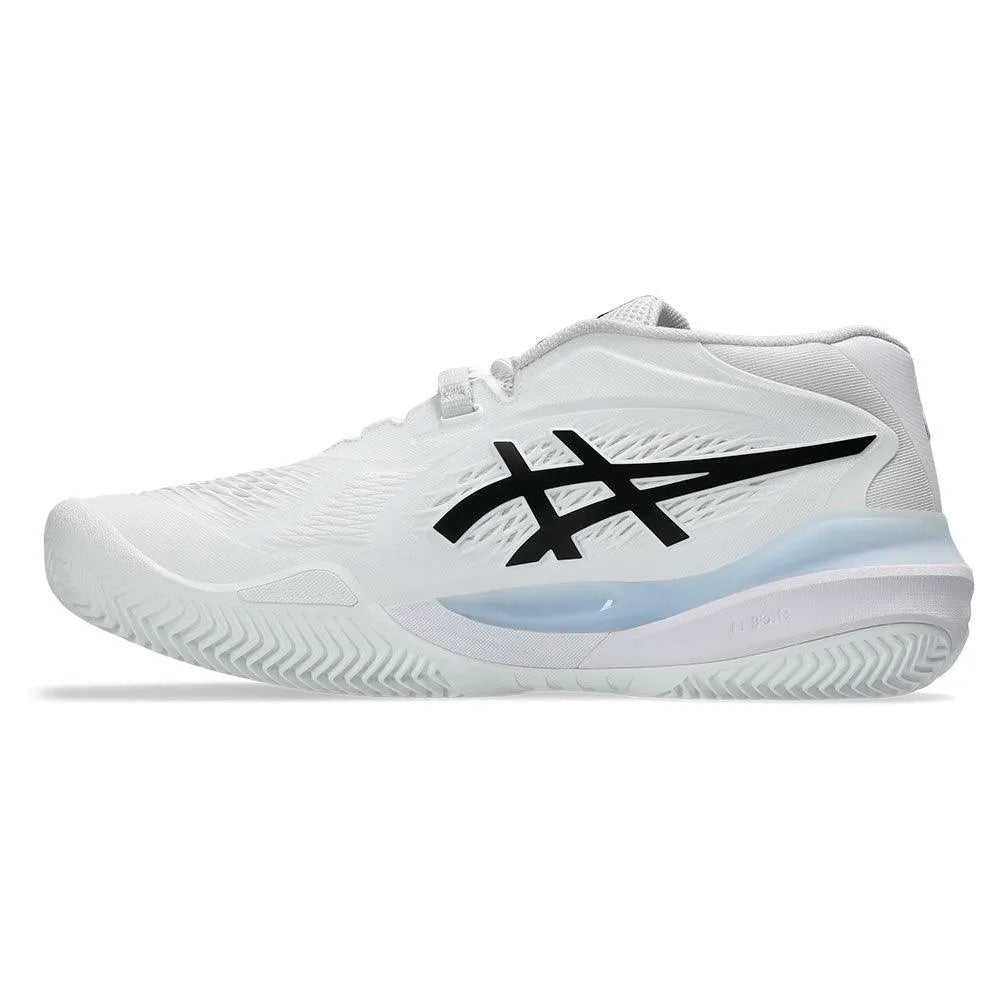 Men's GEL-Resolution X Clay Tennis Shoes White and Black-Footwear-Asics-1041A485_100_2-3-[Sku]-Tennis Express