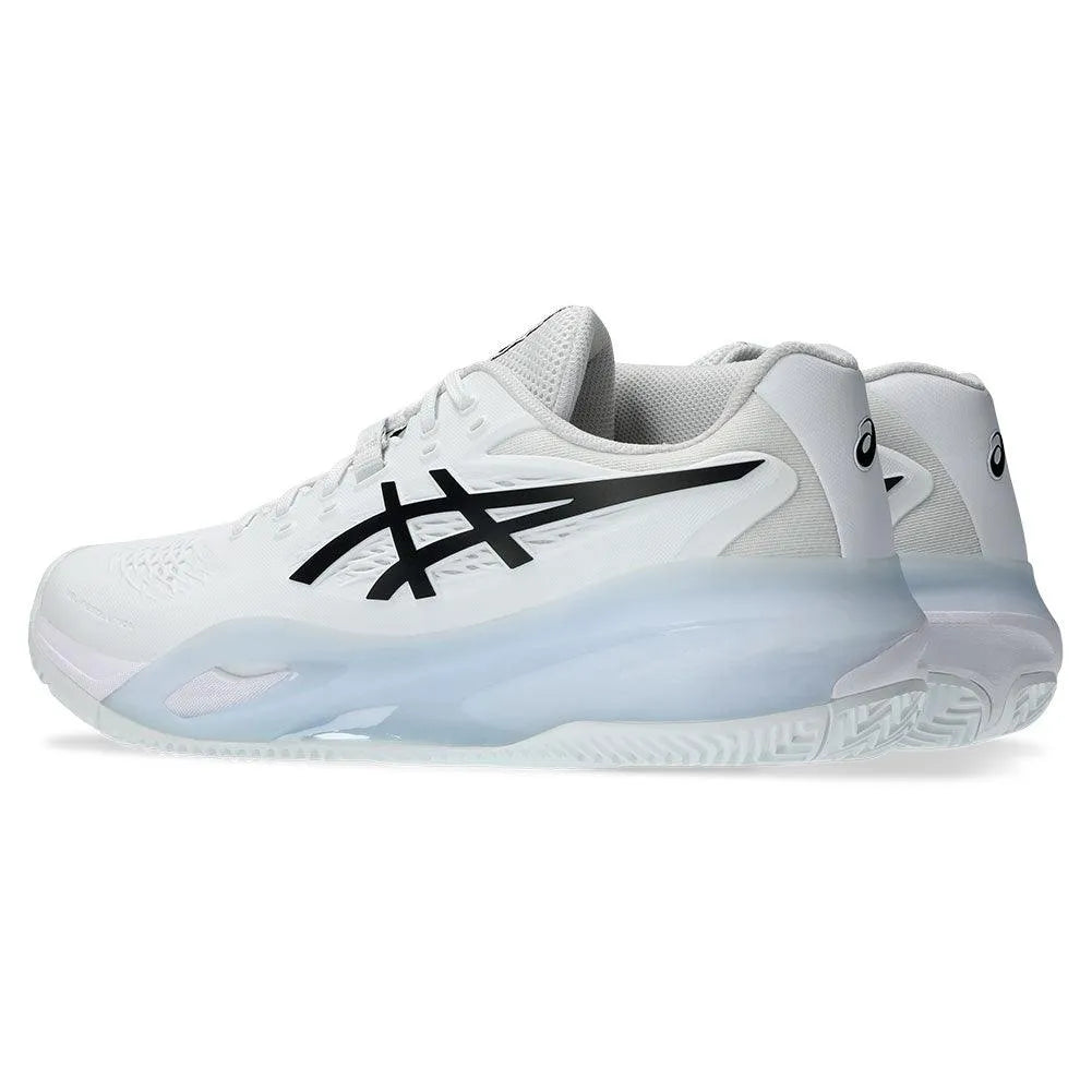 Men's GEL-Resolution X Clay Tennis Shoes White and Black-Footwear-Asics-1041A485_100_3-8-[Sku]-Tennis Express