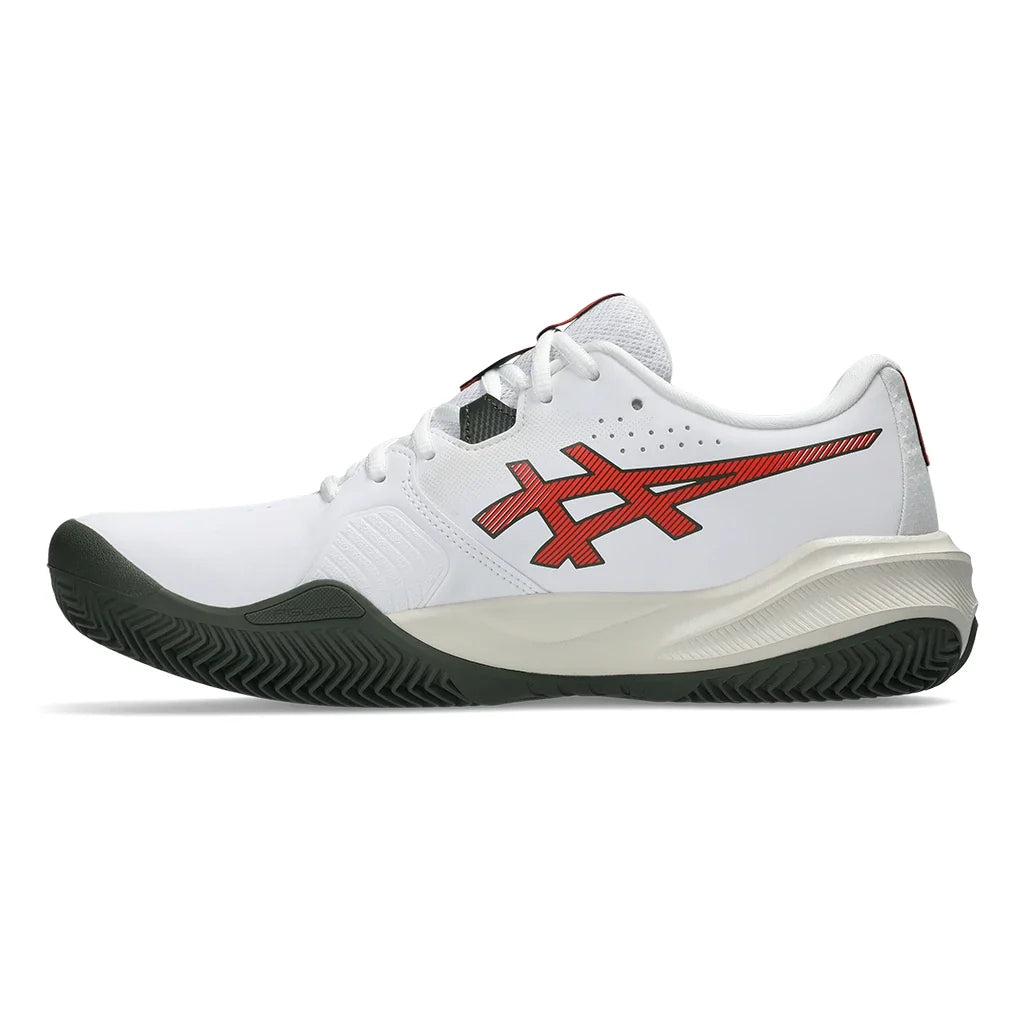 Men's GEL-Challenger 15 Clay Tennis Shoes White and Cherry Tomato,Footwear,Asics,,,Tennis Express,1041A508_104-1
