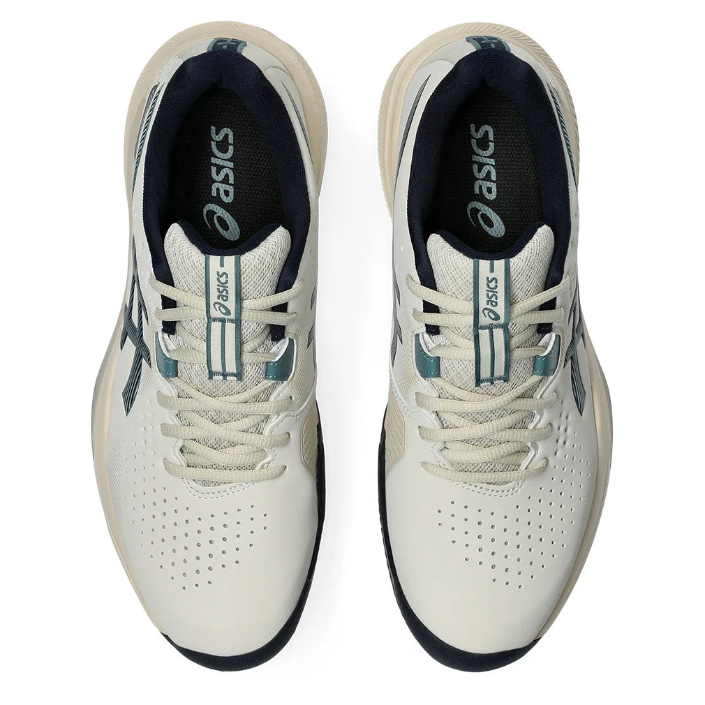 Men's CLAY Court GEL-Challenger 15 Tennis Shoes Oatmeal and Midnight,Footwear,Asics,,,Tennis Express,1041A508_250-3
