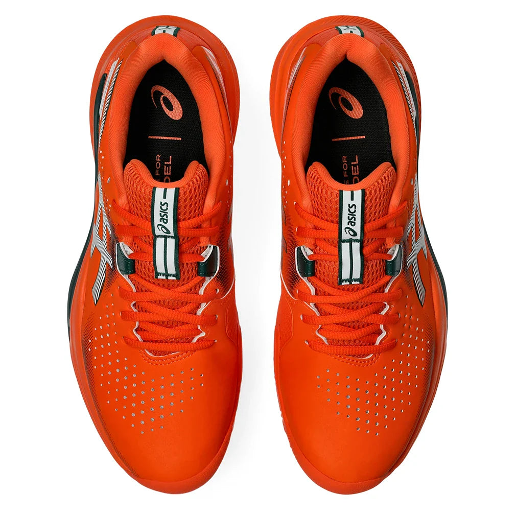 Men's GEL-Challenger 15 Padel Shoes Energy Orange and Jewel Green,Footwear,Asics,,,Tennis Express,1041A511_801F26-3