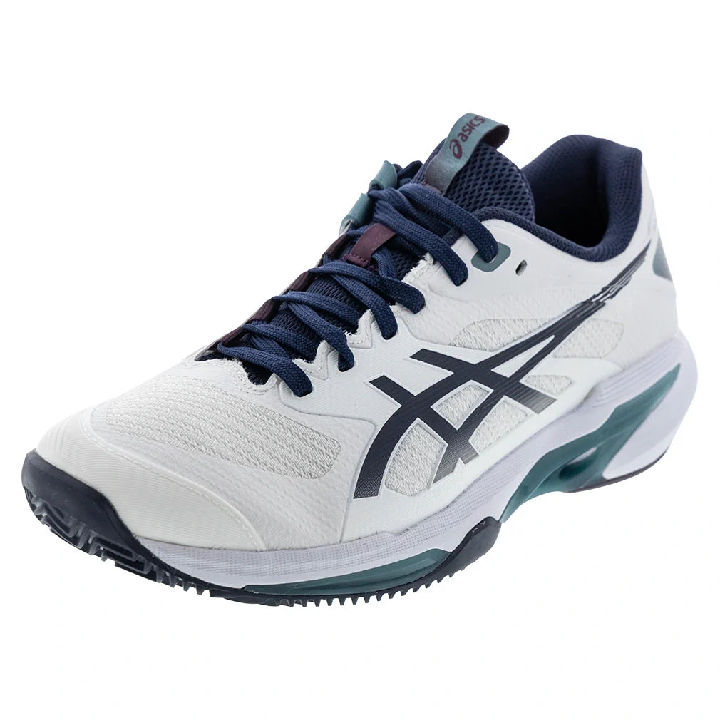 Men's CLAY Court Solution Speed FF 4 Tennis Shoes White and Midnight,Footwear,Asics,White/Midnight,6,Tennis Express,1041A533-102F26copy