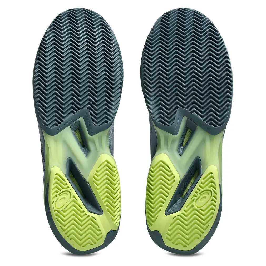 Men's CLAY Court Solution Speed FF 4 Tennis Shoes Grey Blue and Ironclad,Footwear,Asics,,,Tennis Express,1041A533-400U26-5