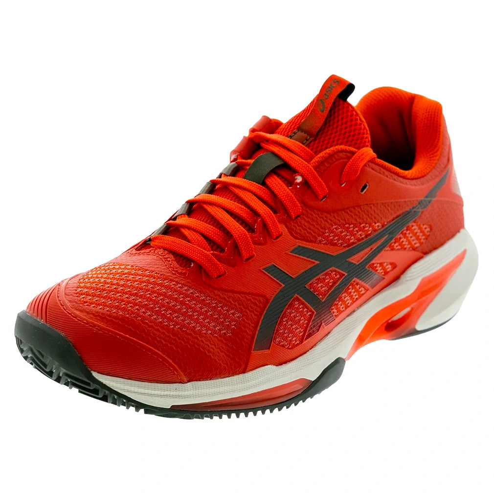 Men's CLAY Court Solution Speed FF 4 Tennis Shoes Cherry Tomato and Vintage Khaki,Footwear,Asics,Cherry Tomato/Vintage Khaki,6,Tennis Express,1041A533-800F26copy