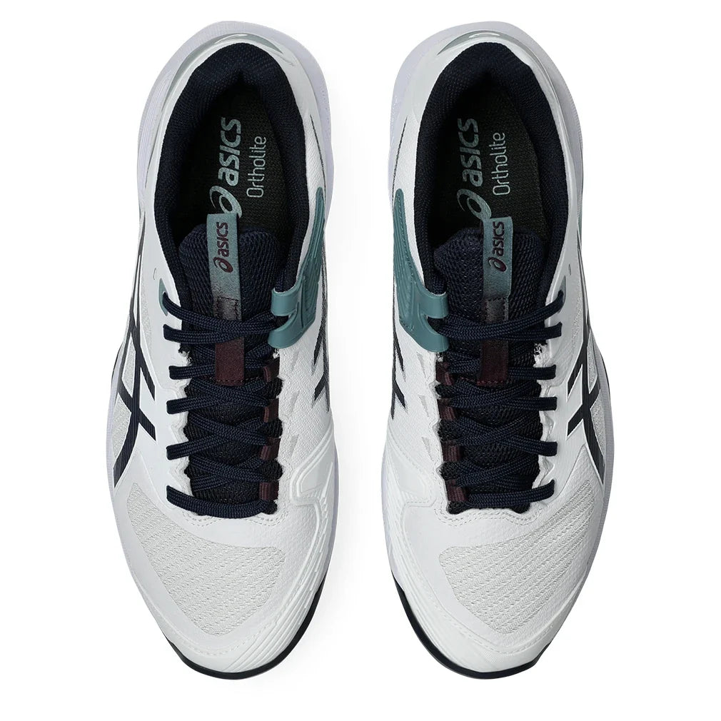 Men's CLAY Court Solution Speed FF 4 Tennis Shoes White and Midnight,Footwear,Asics,,,Tennis Express,1041A533_102-3