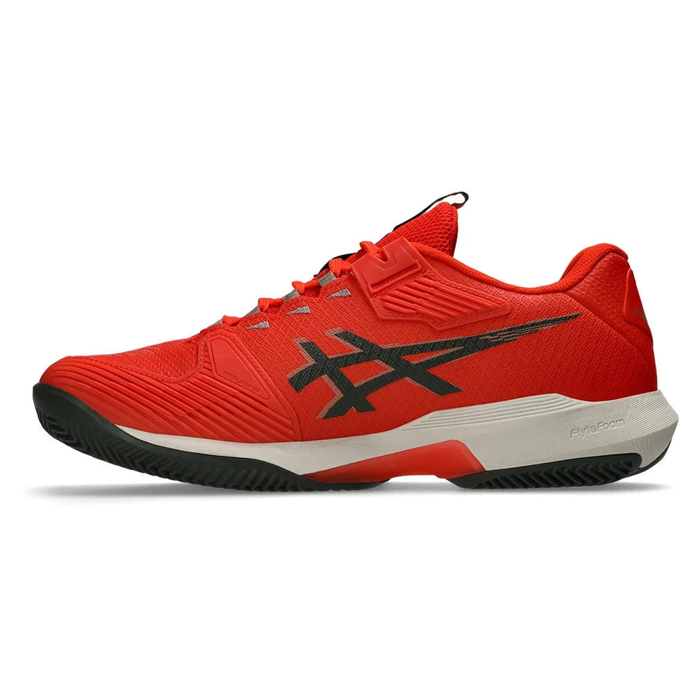 Men's CLAY Court Solution Speed FF 4 Tennis Shoes Cherry Tomato and Vintage Khaki,Footwear,Asics,,,Tennis Express,1041A533_800-2