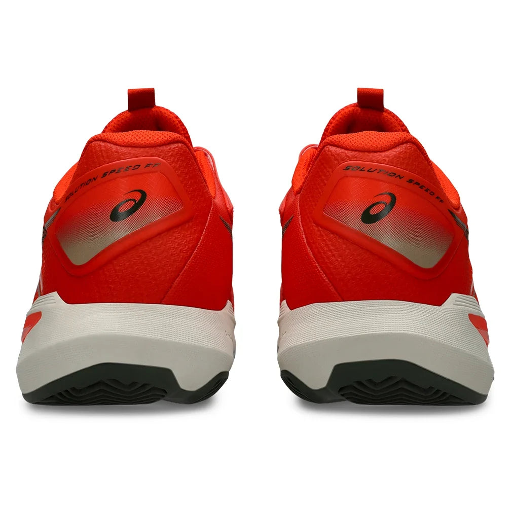 Men's CLAY Court Solution Speed FF 4 Tennis Shoes Cherry Tomato and Vintage Khaki,Footwear,Asics,,,Tennis Express,1041A533_800-4