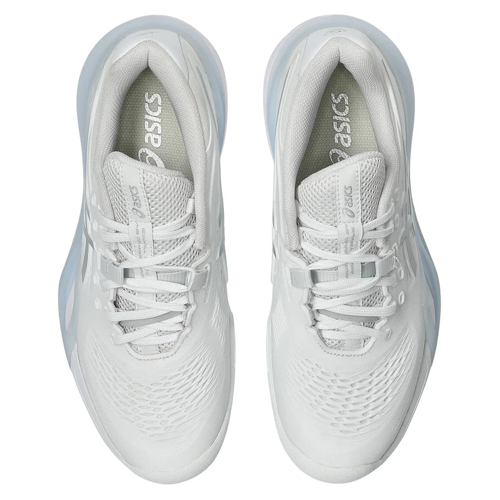 Women's GEL-Resolution X Clay Tennis Shoes White and Pure Silver-Footwear-Asics-1042A277-100S26-3-Tennis Express