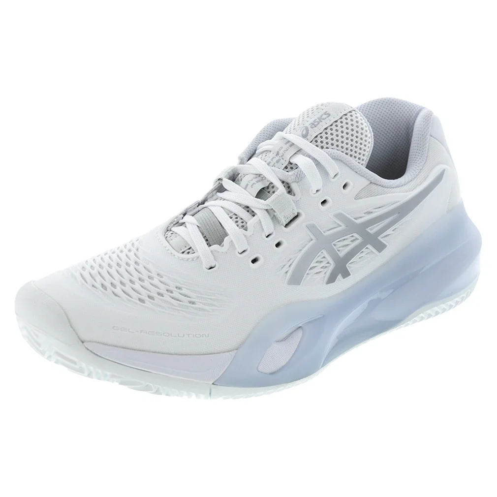 Women's GEL-Resolution X Clay Tennis Shoes White and Pure Silver-Footwear-Asics-6-WHITE/PURE_SILVER, [current_file_name-Tennis Express