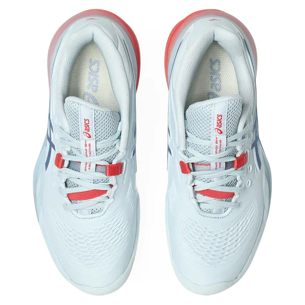 Women's CLAY Court GEL-Resolution X Tennis Shoes Sky and Grey Blue,Footwear,Asics,,,Tennis Express,1042A277-401U26-3