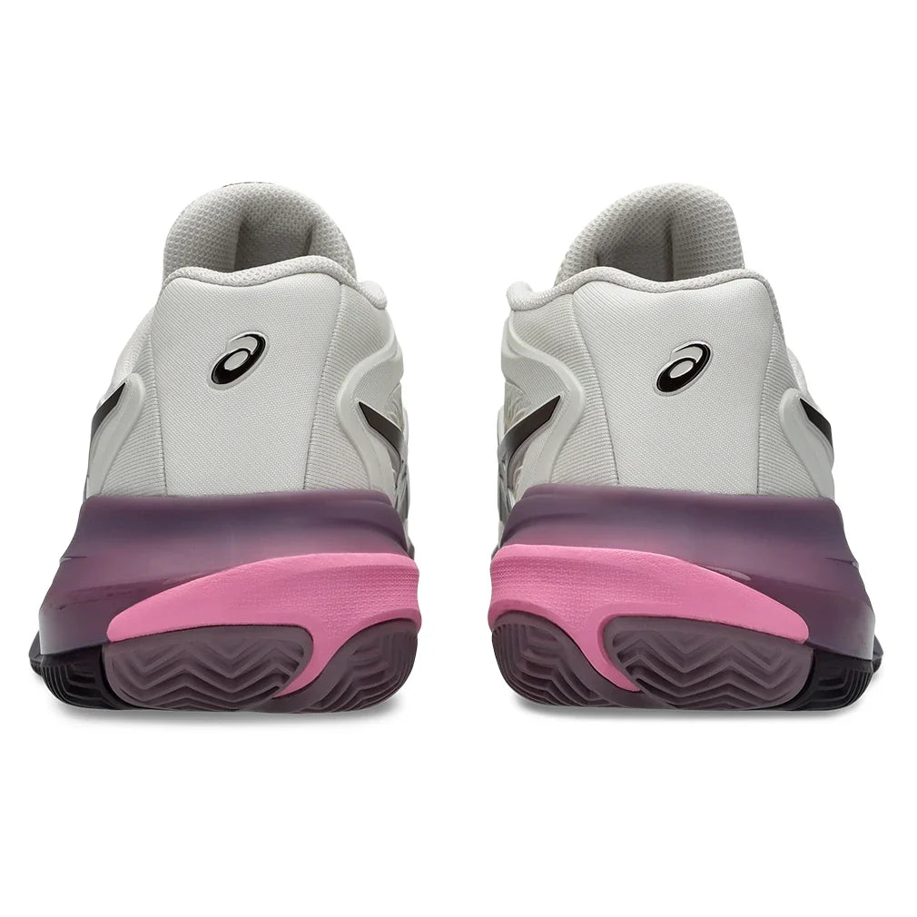 Women's CLAY Court GEL-Resolution X Tennis Shoes Soft Oat and Dark Aubergine,Footwear,Asics,,,Tennis Express,1042A277_250-4
