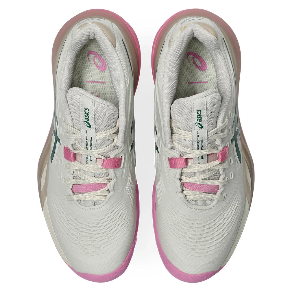 Women's GEL-Resolution X Padel Shoes Soft Oat and Jewel Green,Footwear,Asics,,,Tennis Express,1042A285_250F26-3