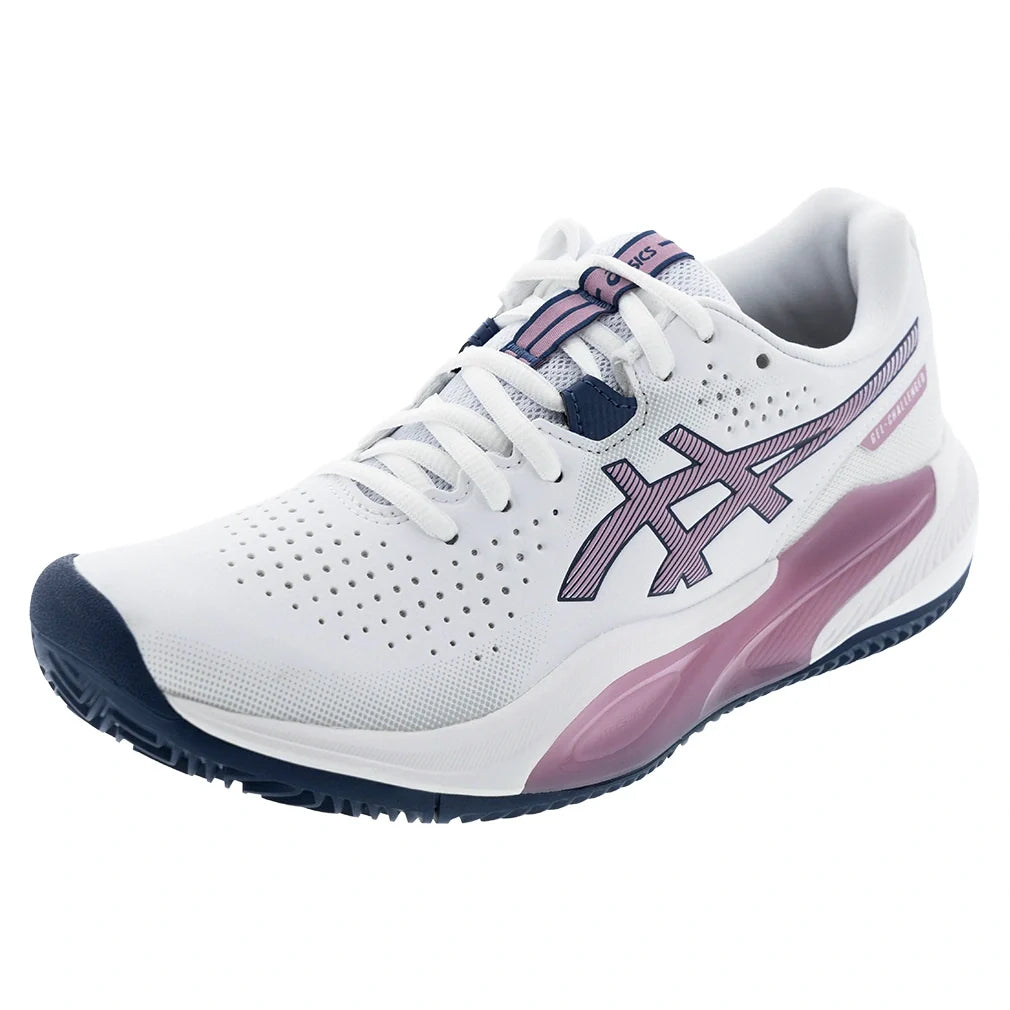 Women's CLAY Court GEL-Challenger 15 Tennis Shoes White and Taro Purple,Footwear,Asics,White/Taro Purple,5,Tennis Express,1042A293-105F26copy