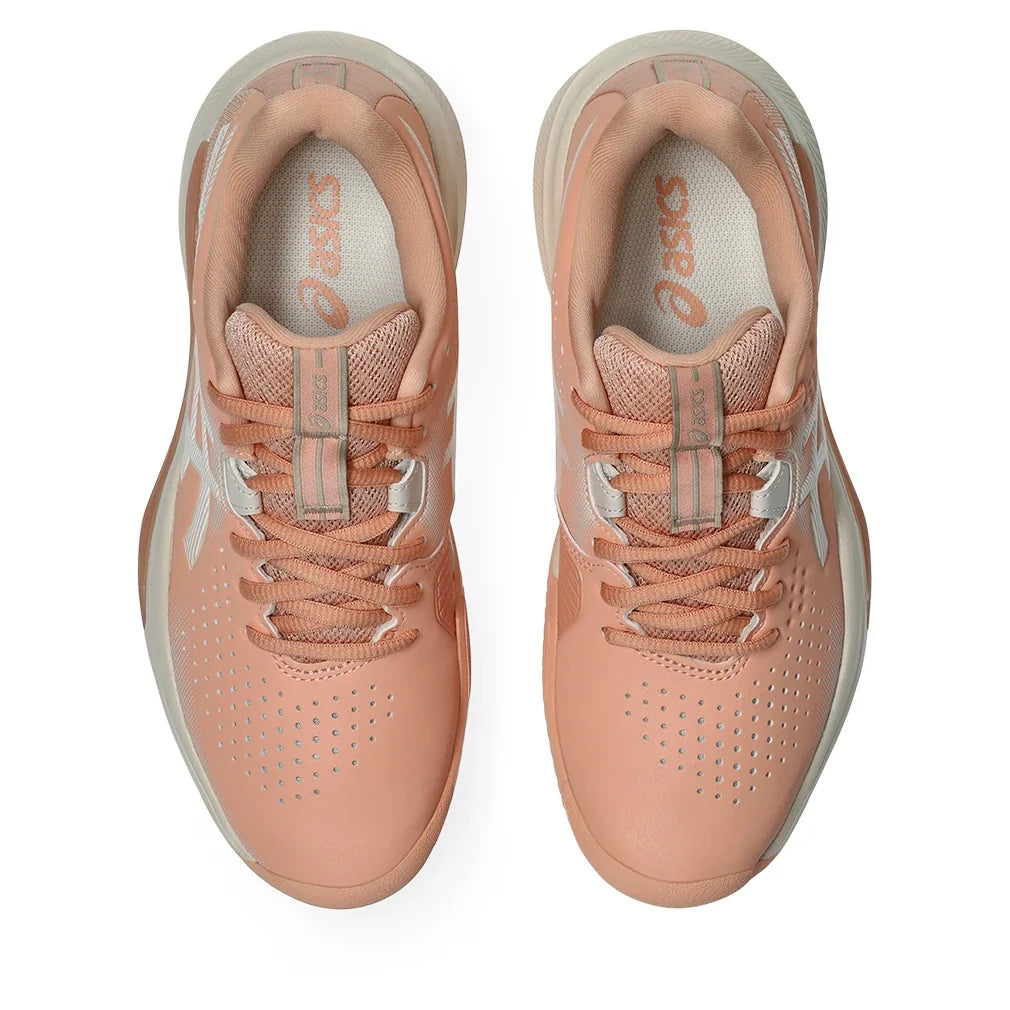 Women's CLAY Court GEL-Challenger 15 Tennis Shoes Cantaloupe and White,Footwear,Asics,,,Tennis Express,1042A293_701-3
