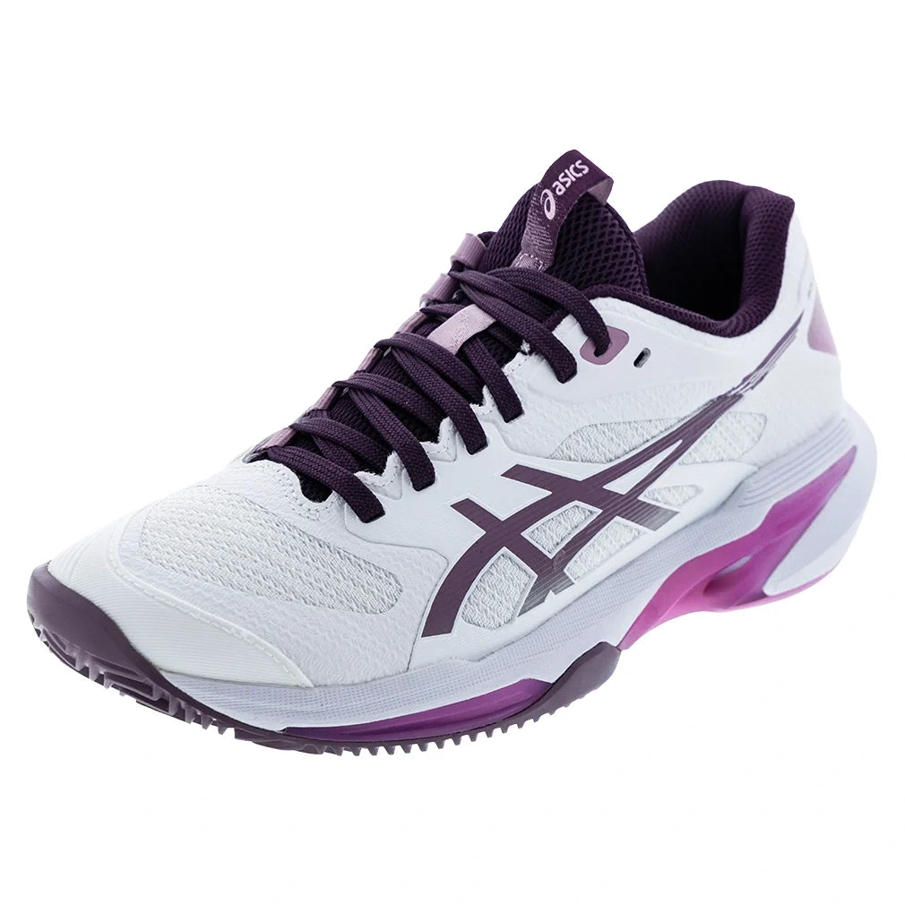 Women's CLAY Court Solution Speed FF 4 Tennis Shoes White and Dusty Mauve,Footwear,Asics,White/Dusty Mauve,5,Tennis Express,1042A305-102F26copy