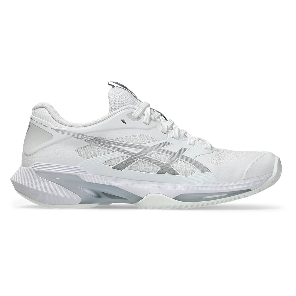 Women's Solution Speed FF 4 Clay Tennis Shoes White and Pure Silver-Footwear-Asics-1042A305_101-2-Tennis Express