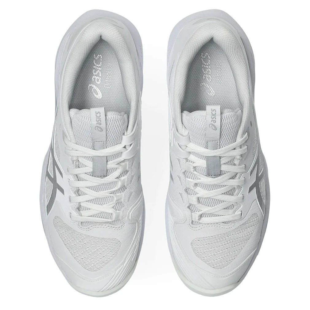 Women's Solution Speed FF 4 Clay Tennis Shoes White and Pure Silver-Footwear-Asics-1042A305_101-4-Tennis Express