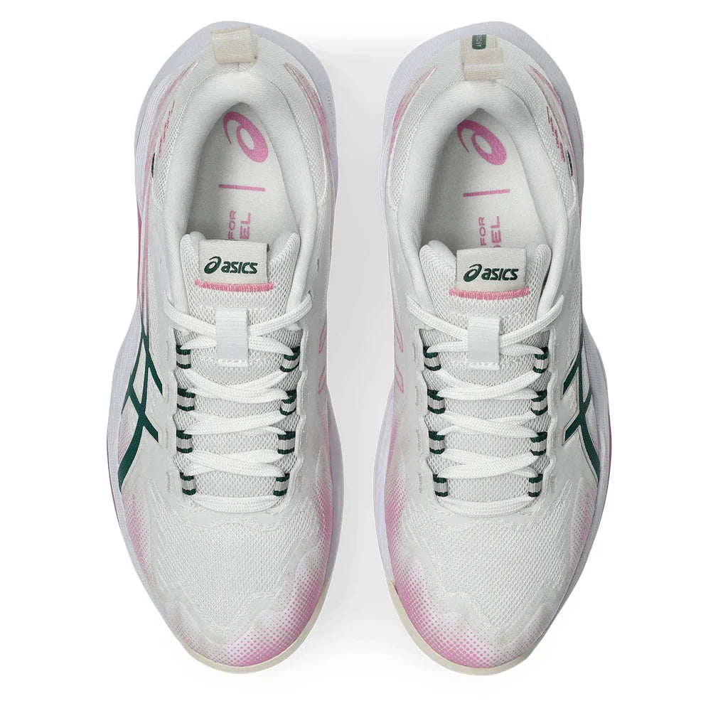 Women's SonicSmash FF Padel Shoes White and Jewel Green,Footwear,Asics,,,Tennis Express,1042A311_101F26-3