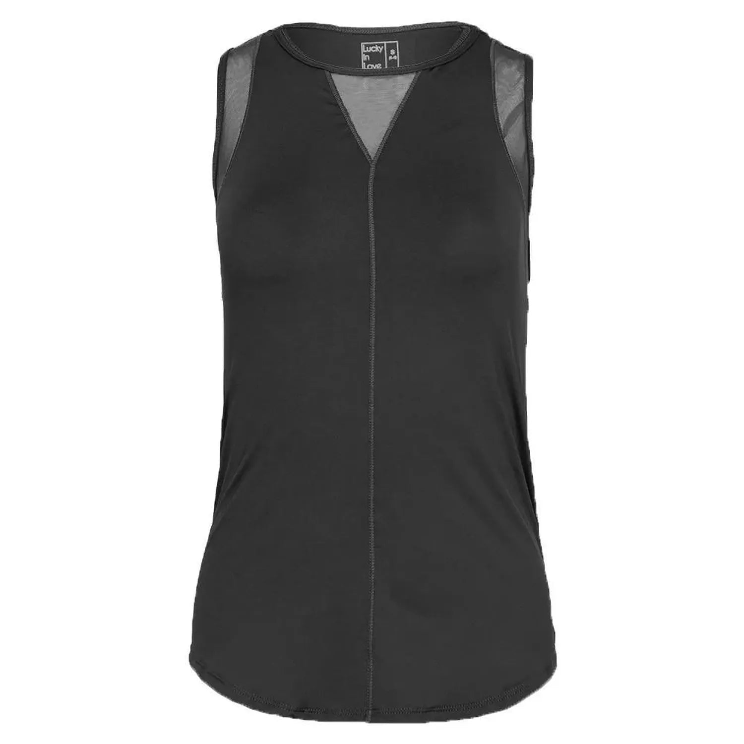 Women's LUV Chill Out Tennis Tank-Apparel-Lucky In Love-105242-001_BLACK-L-Tennis Express