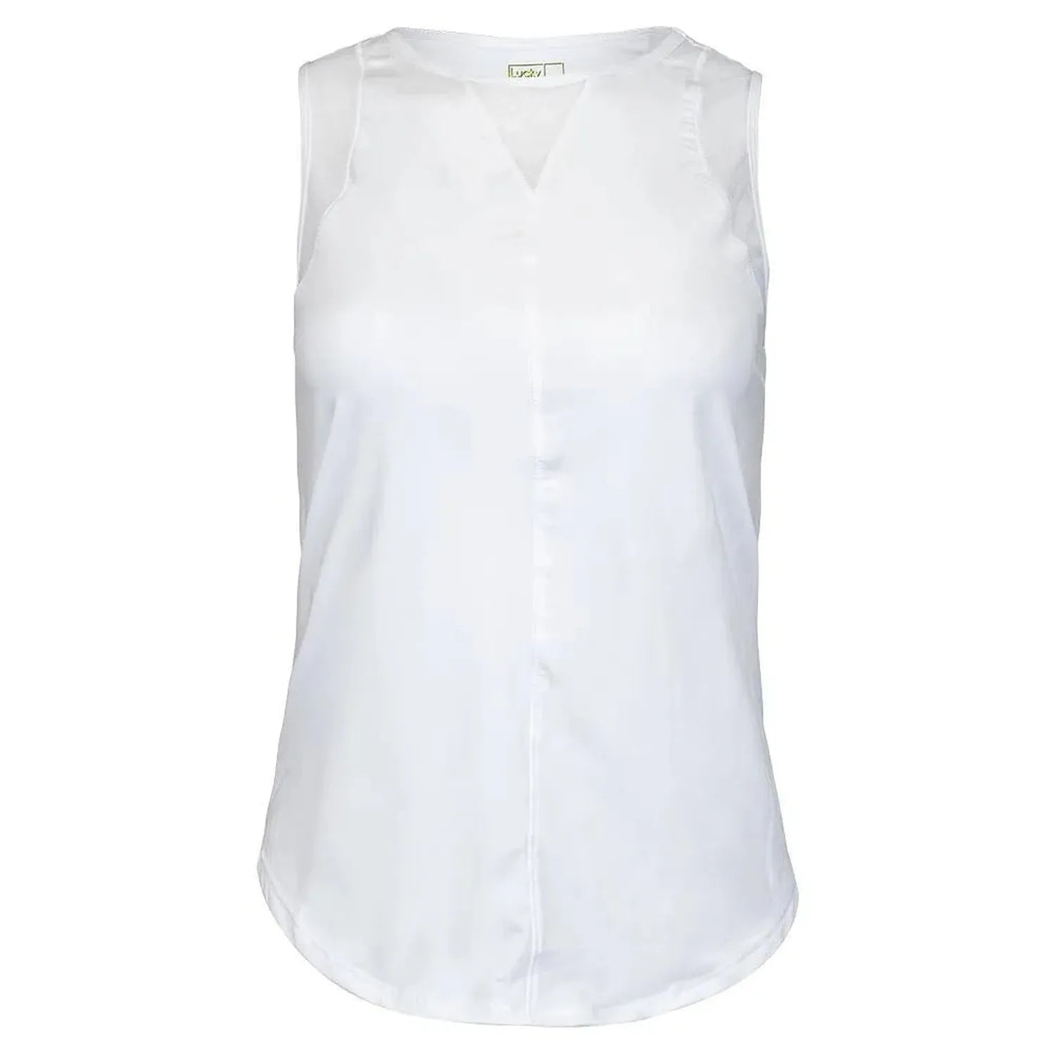 Women's LUV Chill Out Tennis Tank-Apparel-Lucky In Love-105242-110_WHITE-L-Tennis Express