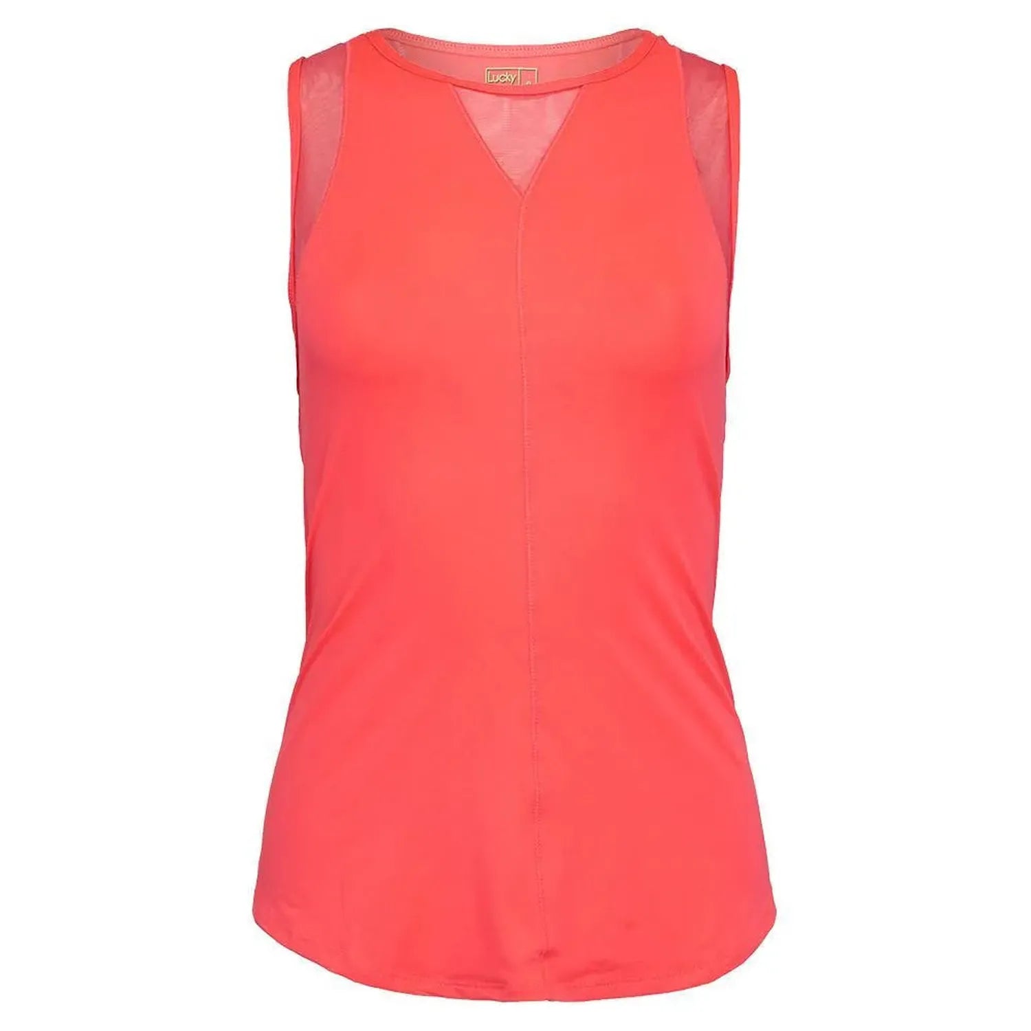 Women's LUV Chill Out Tennis Tank-Apparel-Lucky In Love-105242-647_CORAL_CRUSH-L-Tennis Express