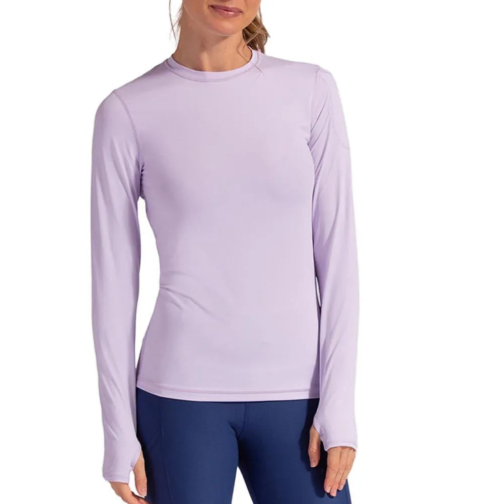 Women's 24/7 Long Sleeve Tennis Crew-Apparel-BloqUV-105677-LAVENDER-L_b9be6ad6-abc6-4274-9083-76f2d171afaa-Tennis Express