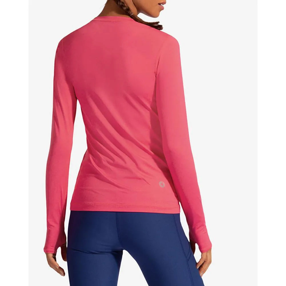 Women's 24/7 Long Sleeve Tennis Crew-Apparel-BloqUV-105677-WATERMELON-L_f1d098ed-7276-4a53-88d0-3d47bcfb44ea-Tennis Express