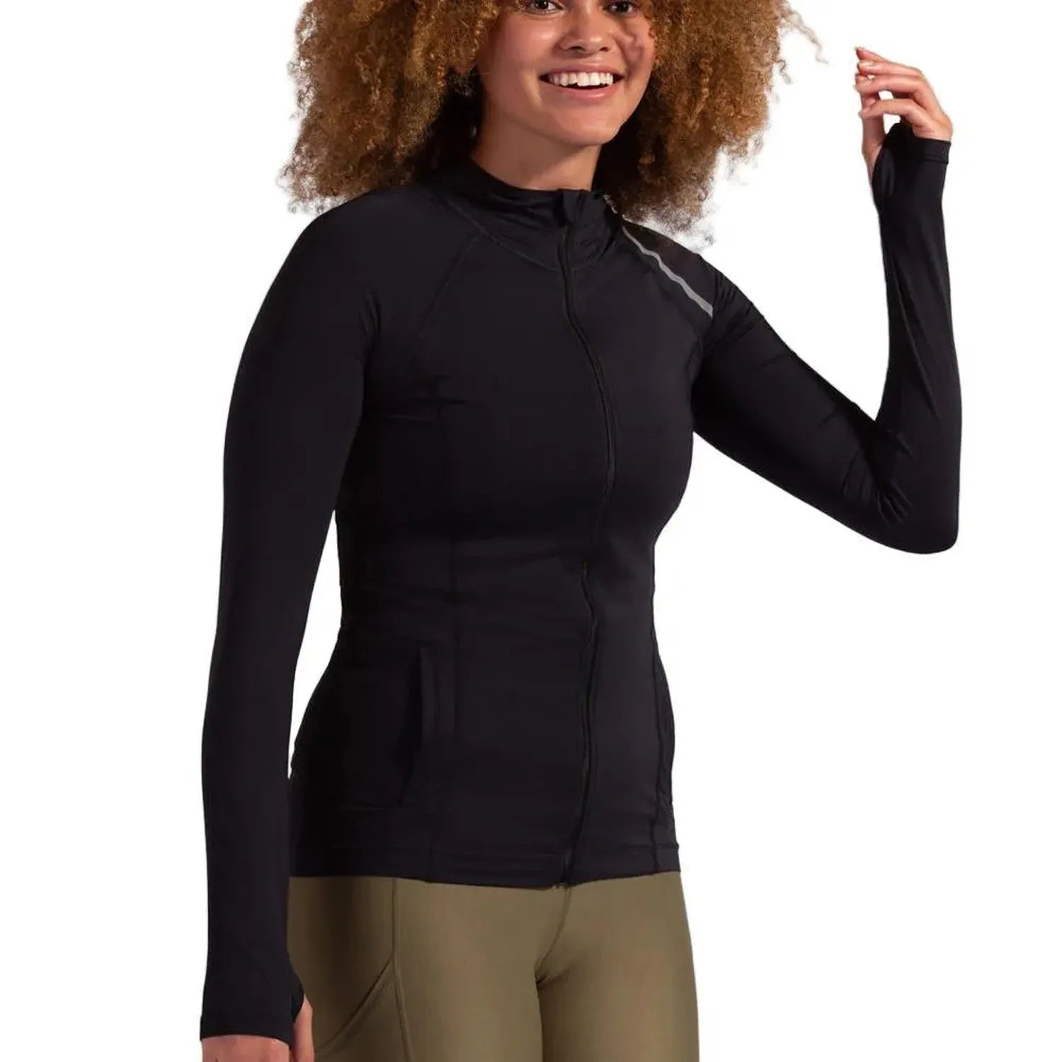 Women's Tennis Hoodie Jacket-Apparel-BloqUV-105680-BLACK-L-Tennis Express
