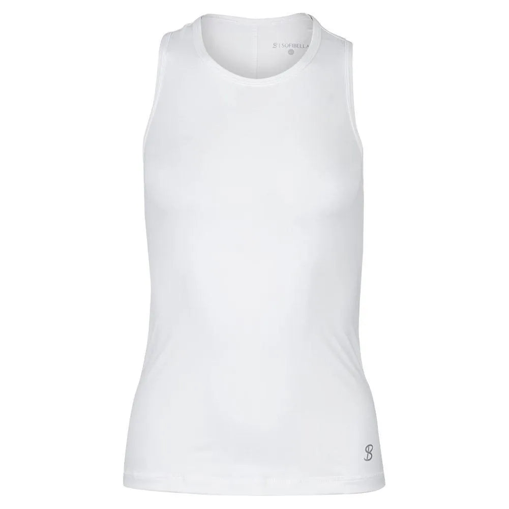 Women's Tennis Tank-Apparel-Sofibella-107017-WHITE-L-Tennis Express