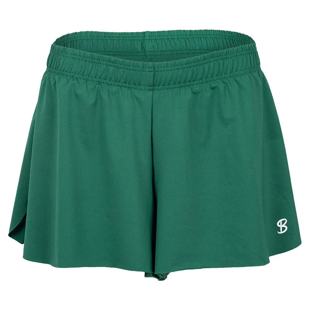 Women's Tennis Shorts-Apparel-Sofibella-107019-FOREST_GREEN-L-Tennis Express