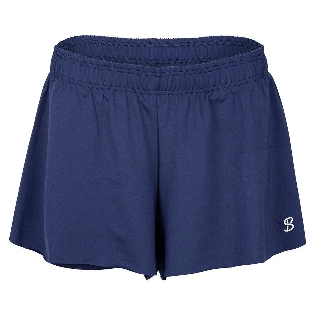 Women's Tennis Shorts-Apparel-Sofibella-107019-NAVY-L-Tennis Express