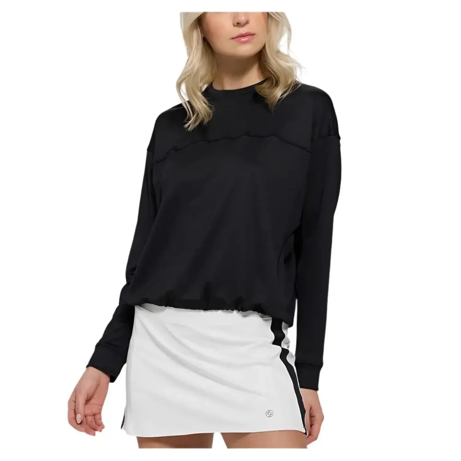 Women's Post Game Tennis Pullover-Apparel-Lija-107094-BLACK-L-Tennis Express