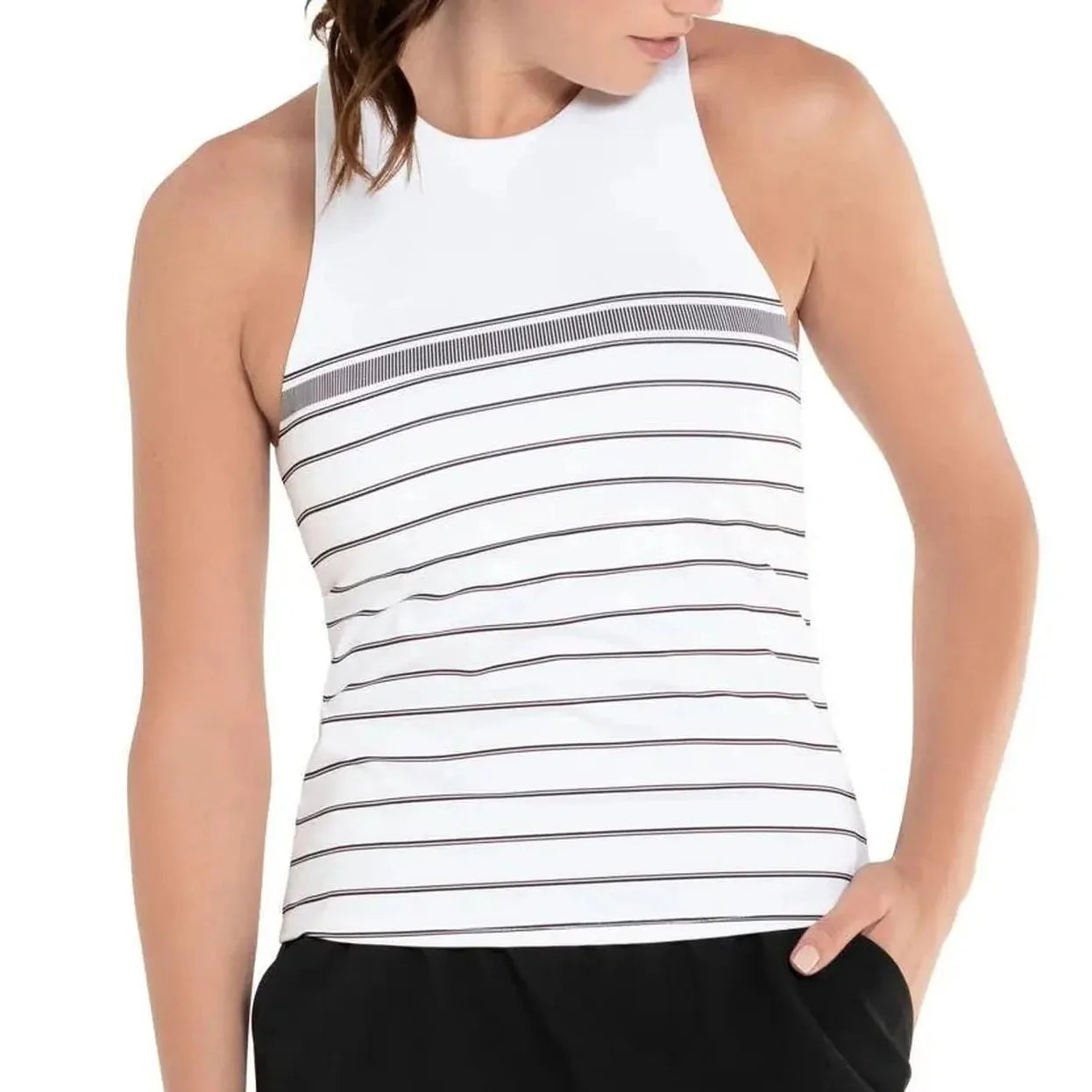 Women's Excel Tennis Tank White-Apparel-K-Swiss-107482-DEFAULT-L-Tennis Express