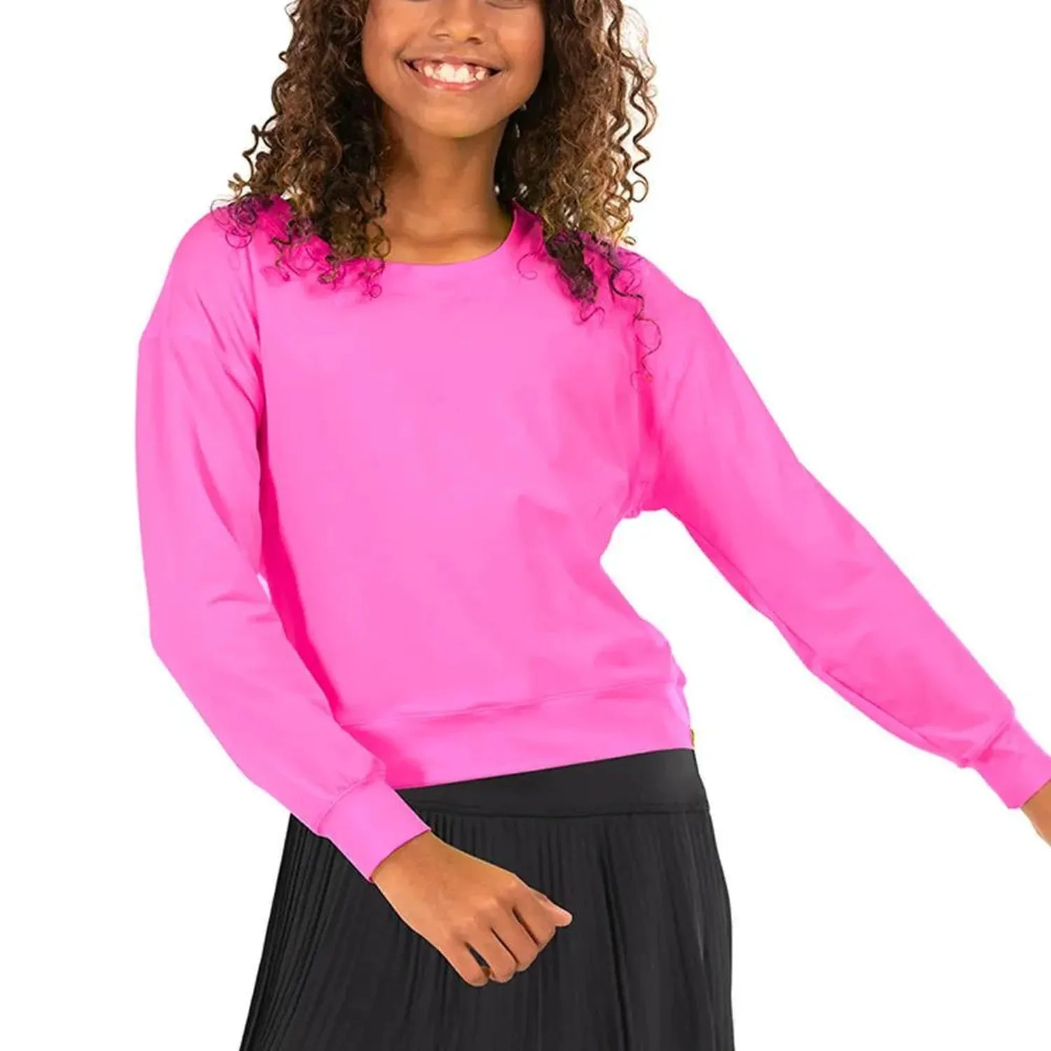 Girls' Hype Tennis Long Sleeve-Apparel-Lucky In Love-108567-695_TAFFY-L-Tennis Express