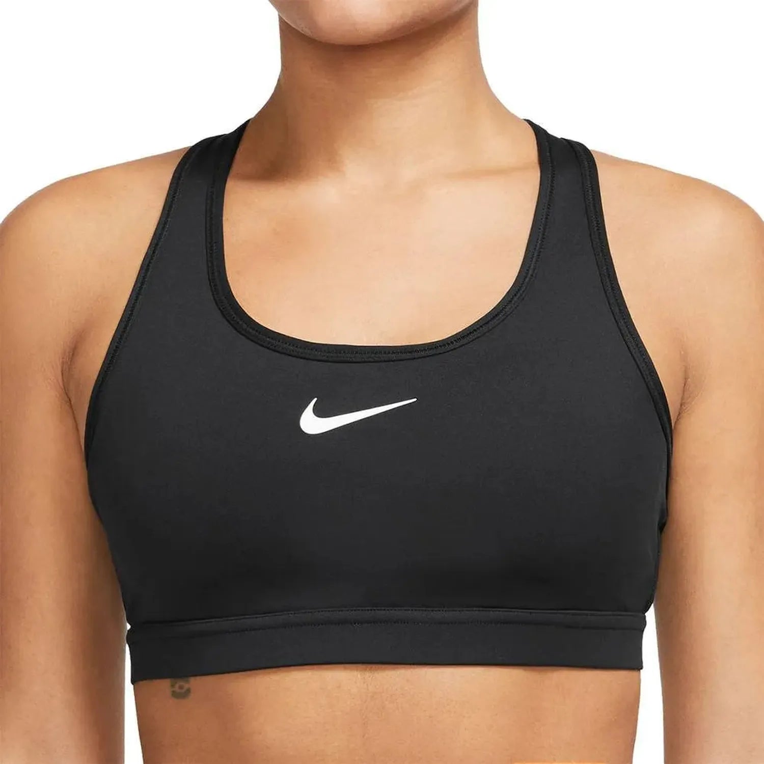 Women's Swoosh Medium-Support Padded Sports Bra-Apparel-Nike-109125-010_BLACKWHITE-L-Tennis Express