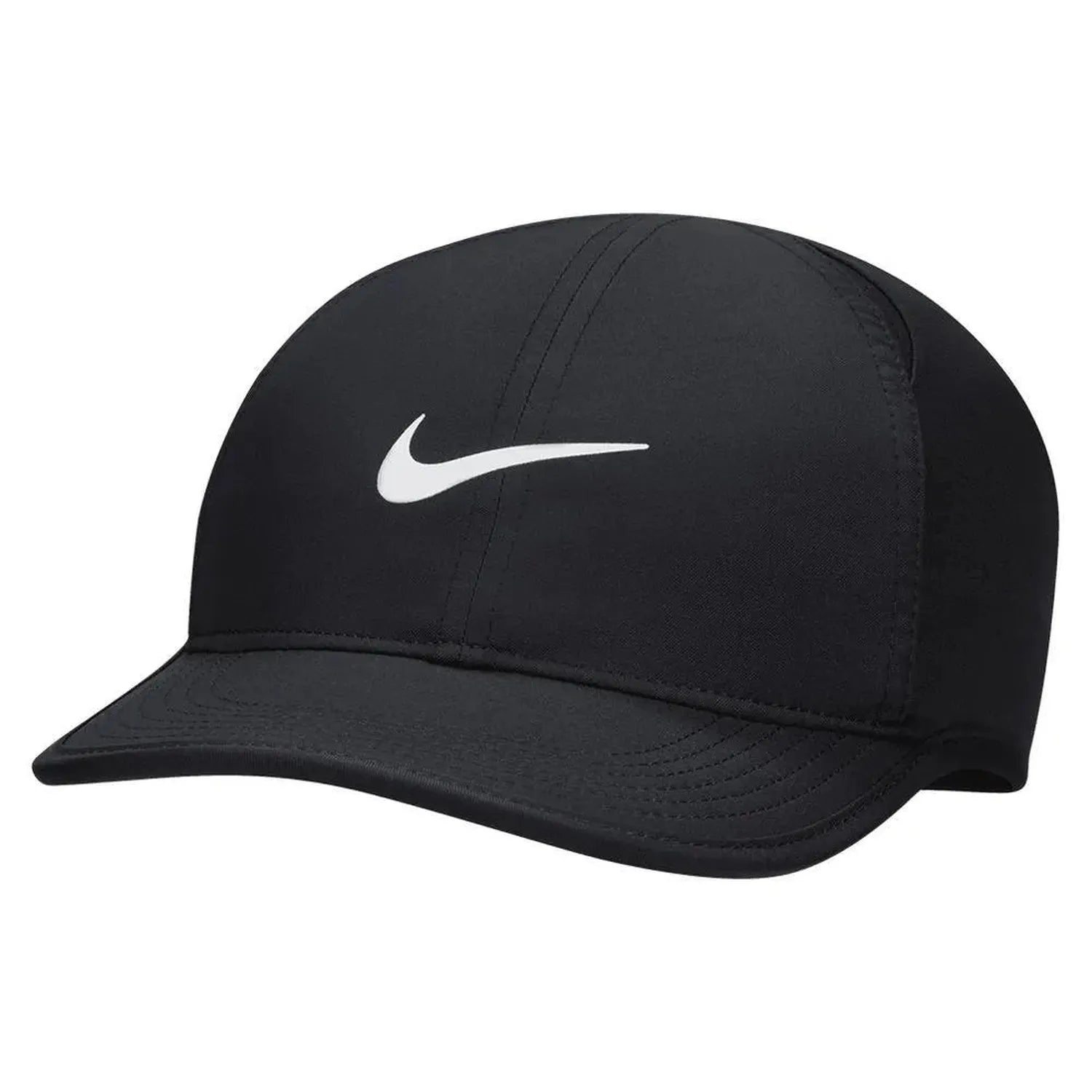 Juniors' Dri-FIT Club Unstructured Featherlight Tennis Cap-Apparel-Nike-109563-010_BLACKWHITE-L-Tennis Express