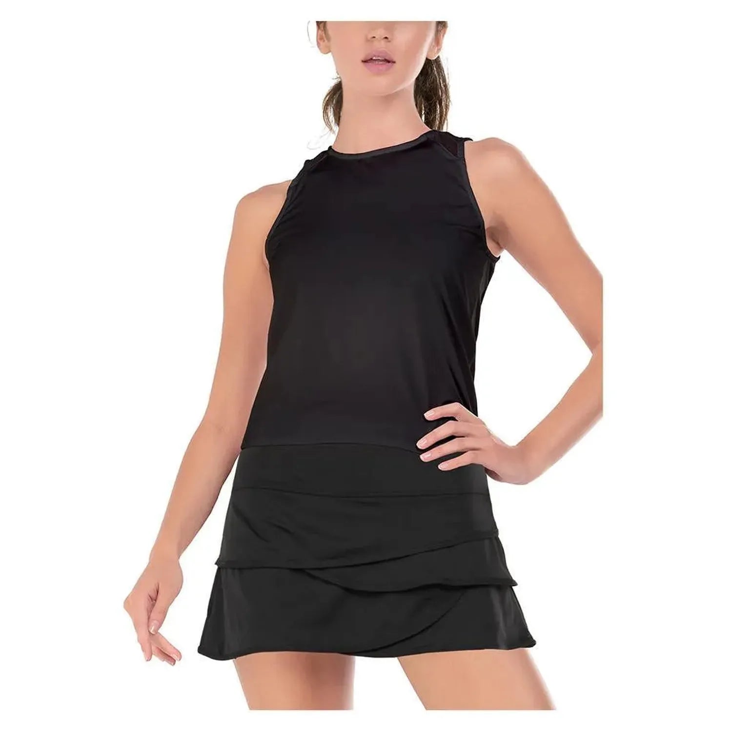 Women's LUV Freedom Crop Tennis Tank-Apparel-Lucky In Love-110071-001_BLACK-L-Tennis Express