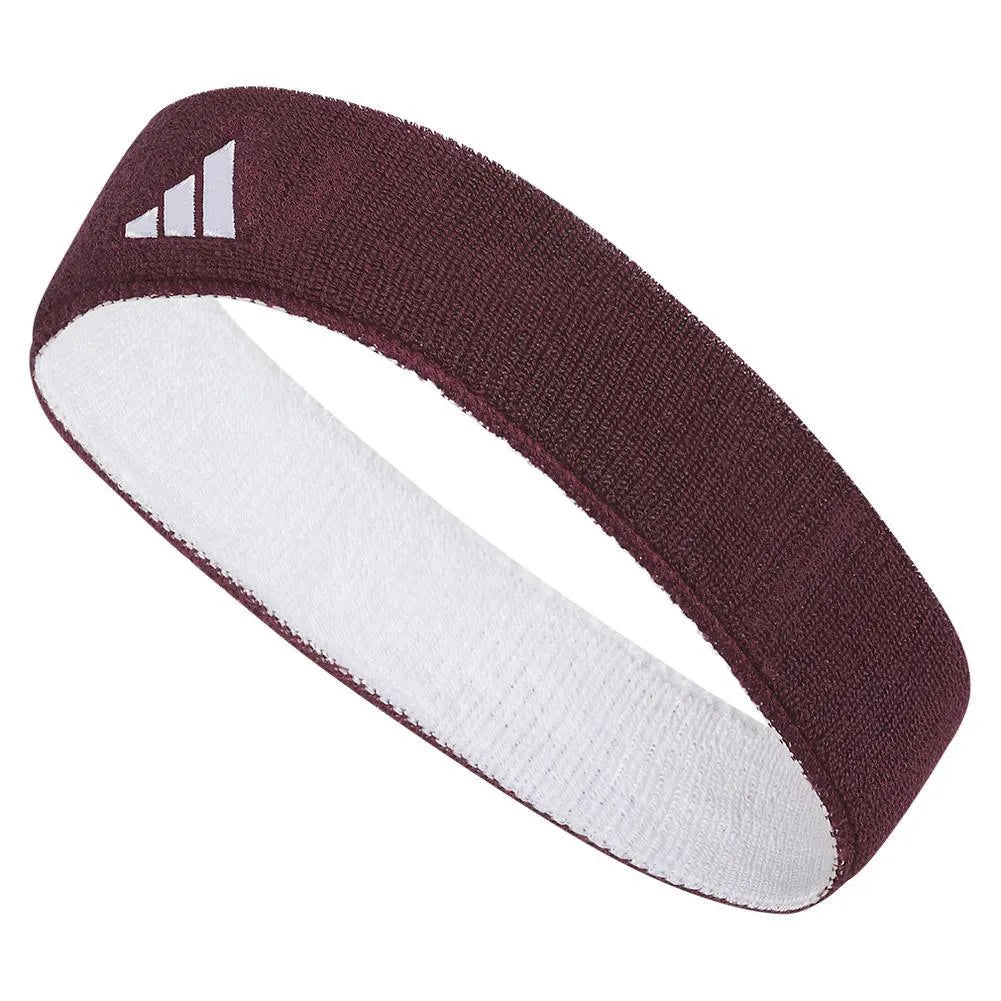 Interval Reversible 2.0 Tennis Headband-Accessories-Adidas-110162-205_MAROONWHITE-L-Tennis Express