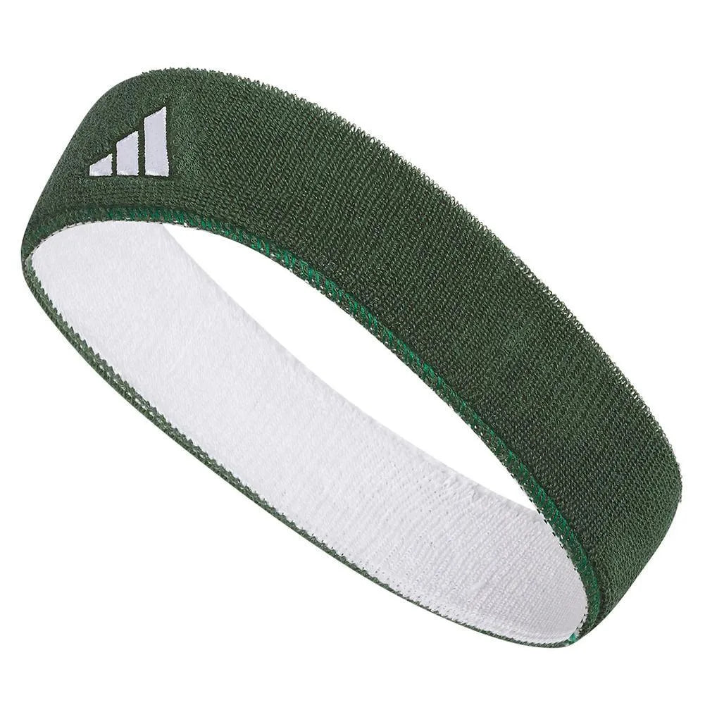 Interval Reversible 2.0 Tennis Headband-Accessories-Adidas-110162-206_DARK_GREENWHITE-L-Tennis Express