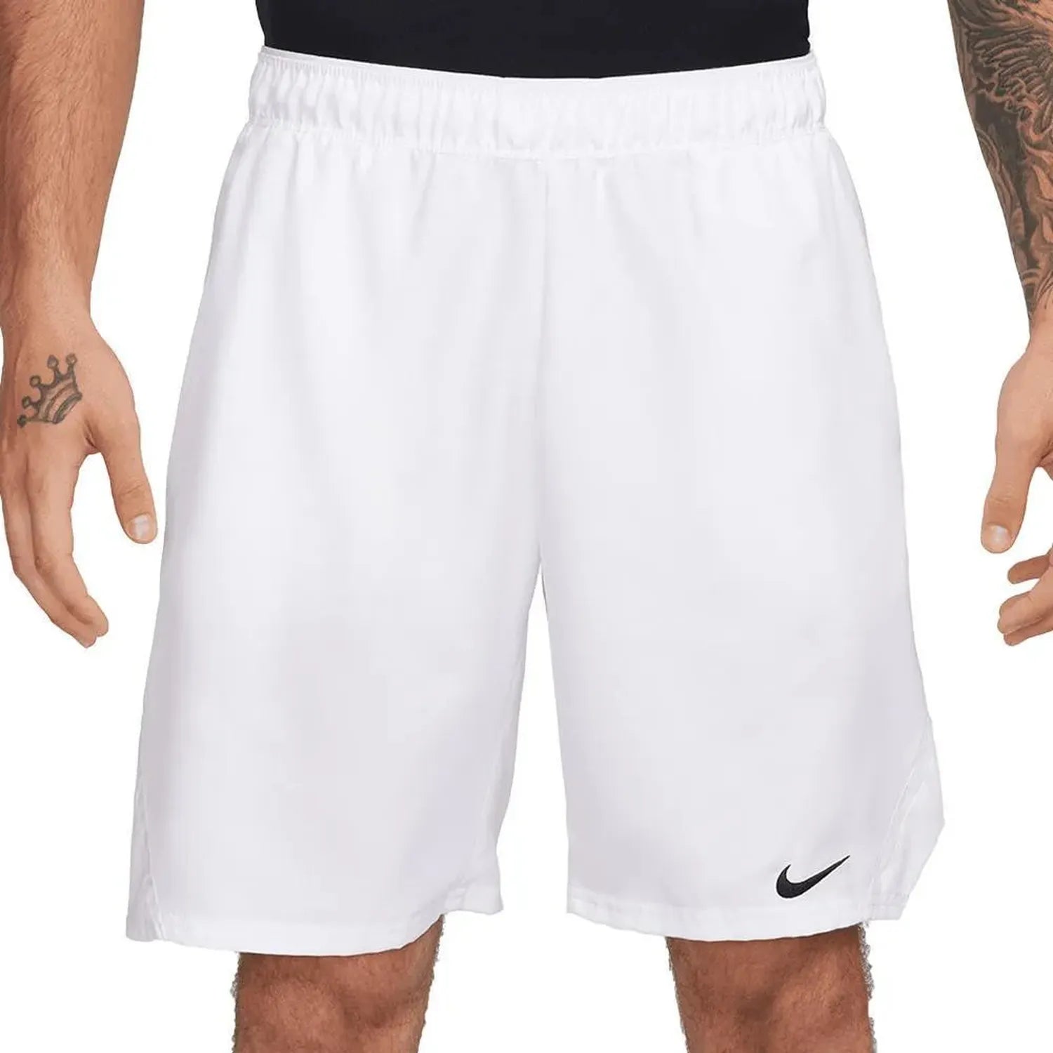 Men's Dri-Fit Victory 9 Inch Tennis Shorts-Apparel-Nike-110655-100_WHITEBLACK-L-Tennis Express