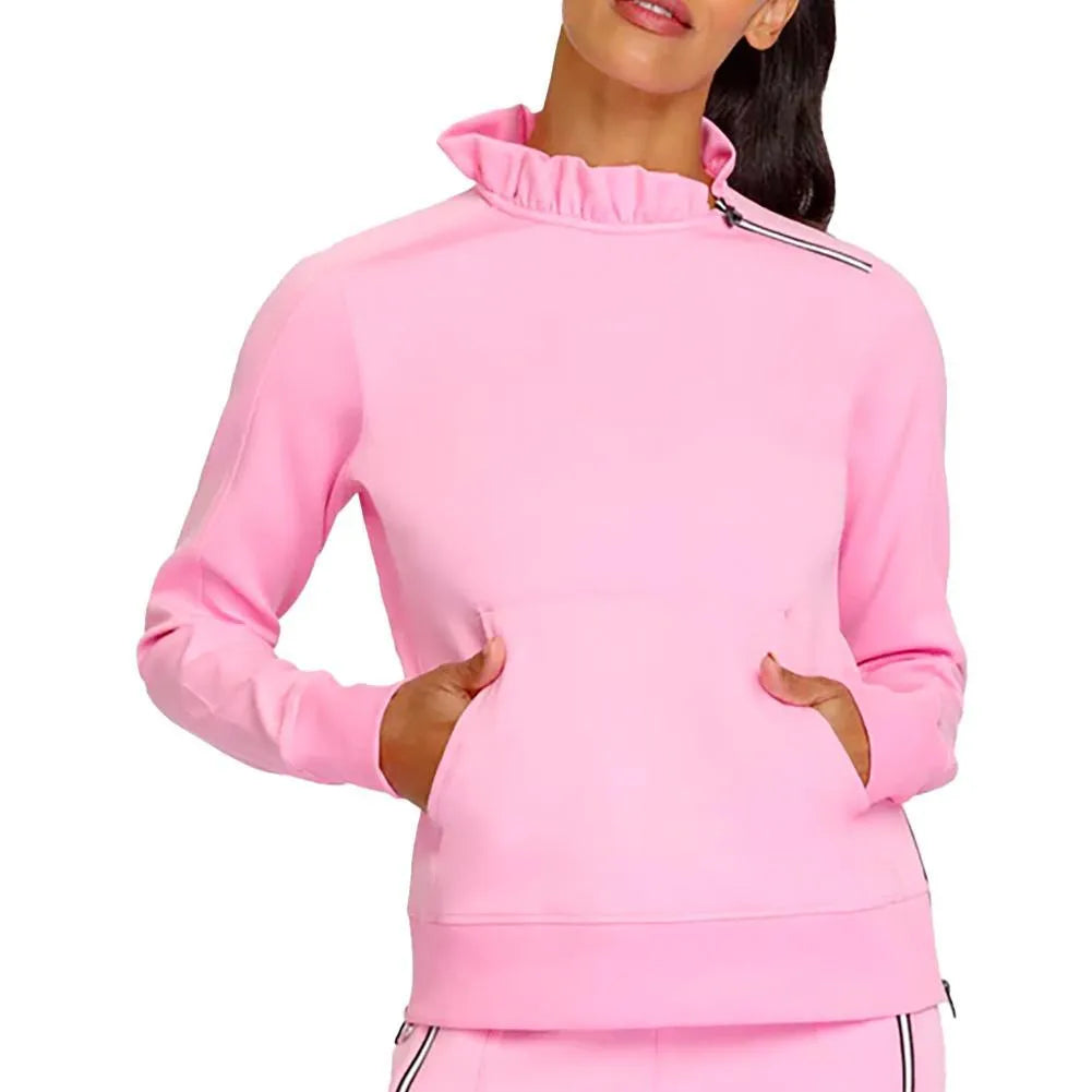 Women's Condoleezza Tennis Sweatshirt-Apparel-Tail-111095-0911_BEGONIA_PINK-L-Tennis Express