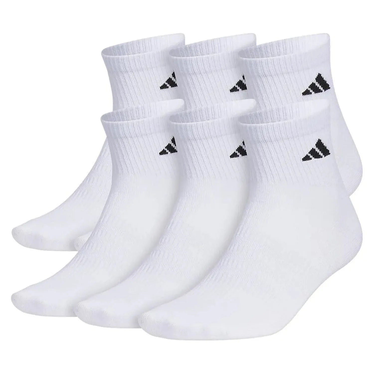 Men's Superlite 3.0 6 Pack Quarter Tennis Socks White and Black-Socks-Adidas-111245-DEFAULT-L-Tennis Express